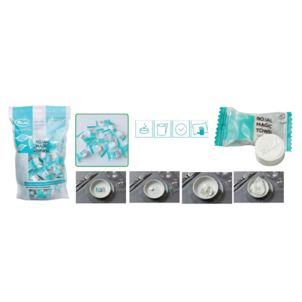 ROIAL MAGIC TOWEL -ASCIUGAMANO IN DISCHETTO 100PZ