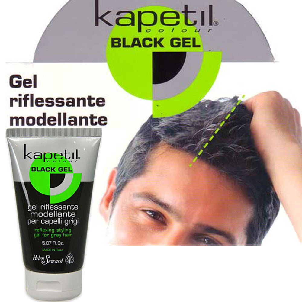 KAPETIL GEL NERO RIFLESSANTE MODELLANTE CAPELLI GRIGI 150ML - Professional Look