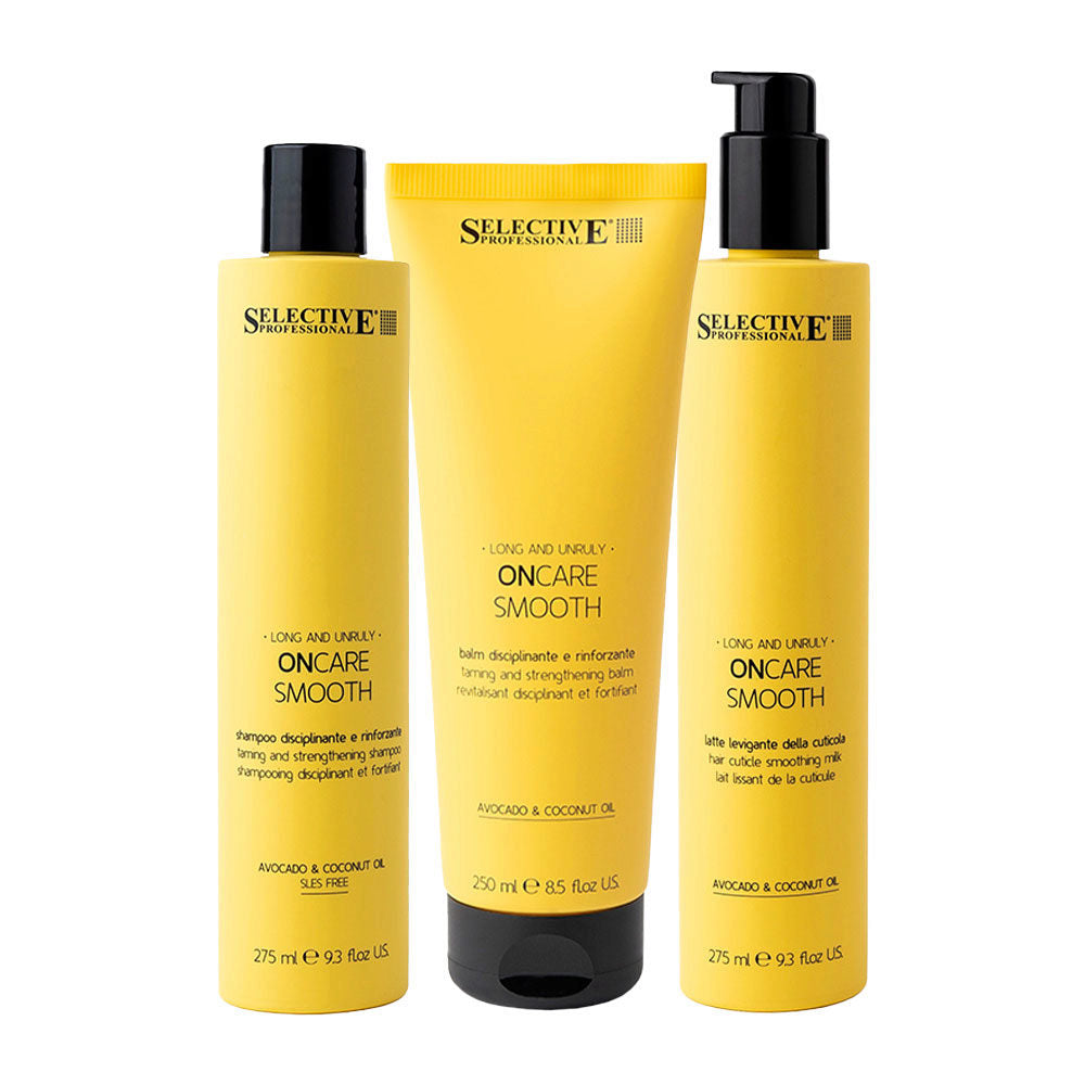 SELECTIVE KIT ONCARE SMOOTH SHAMPOO 275ml + BALM 250ml + MILK 275ml