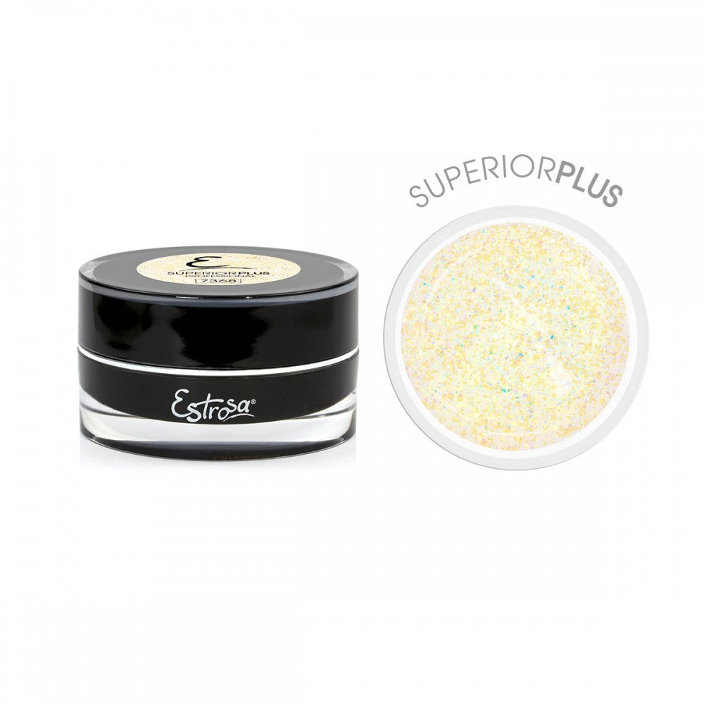 ESTROSA 7368 SUPERIOR GEL PLUS MONOFASICO - GOLD GLITTER & FLAKES 15ML