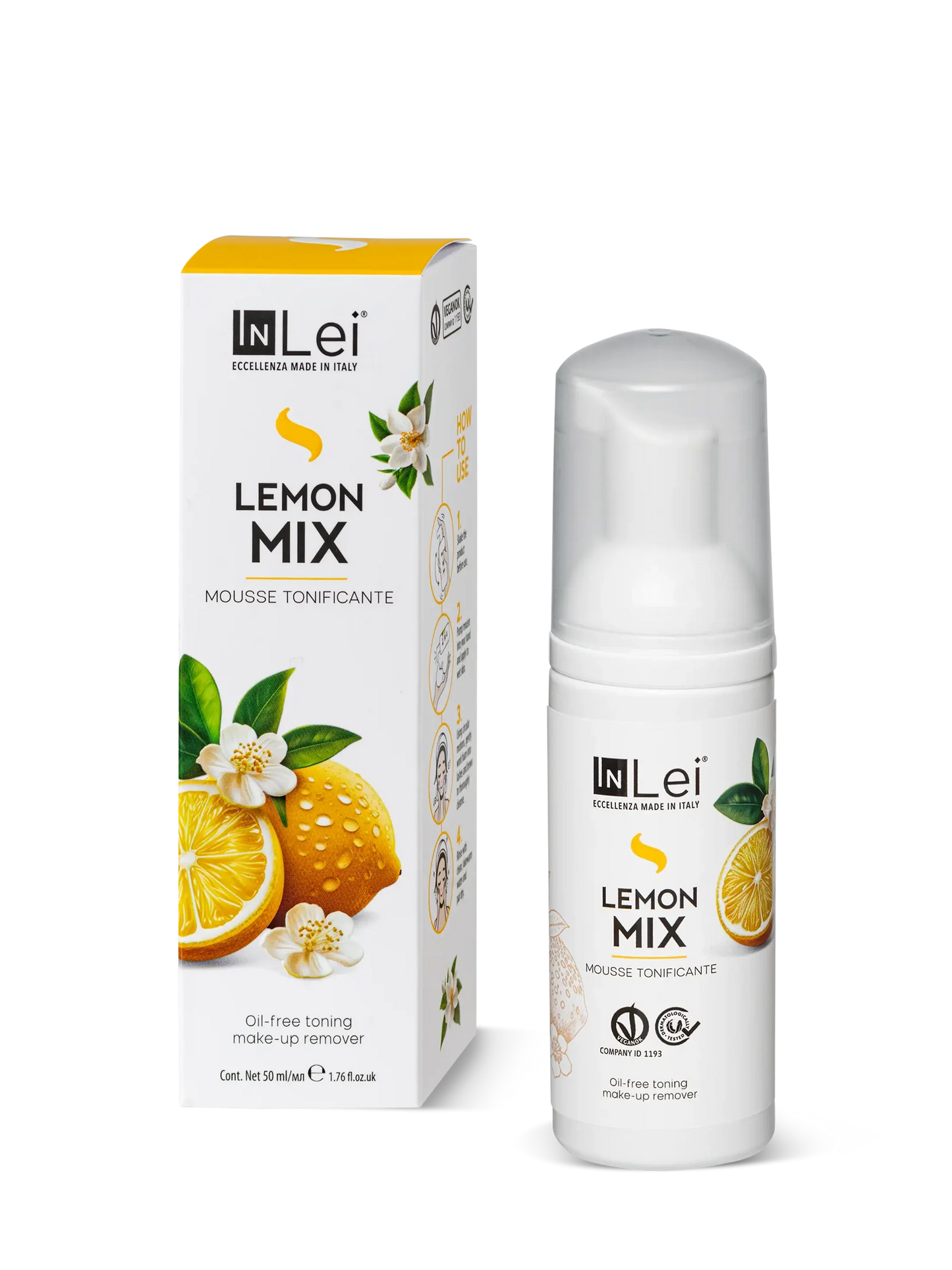 IN LEI MOUSSE LEMON MIX STRUCCANTE TONIFICANTE PER CIGLIA, SOPRACCIGLIA E VISO