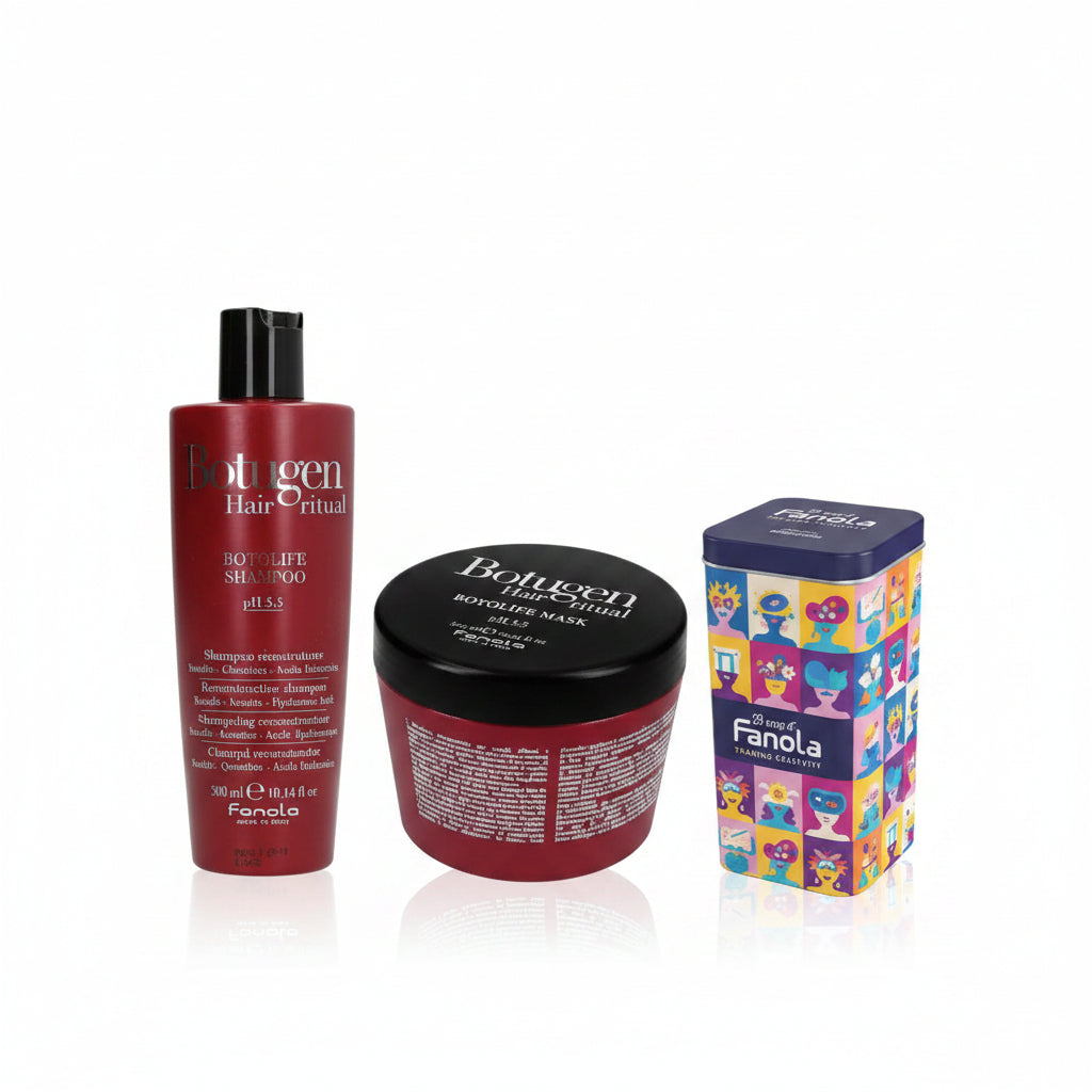 FANOLA KIT BOTUGEN SHAMPOO 300ML+ MASCHERA 300ML + OMAGGIO LATTA - Professional Look