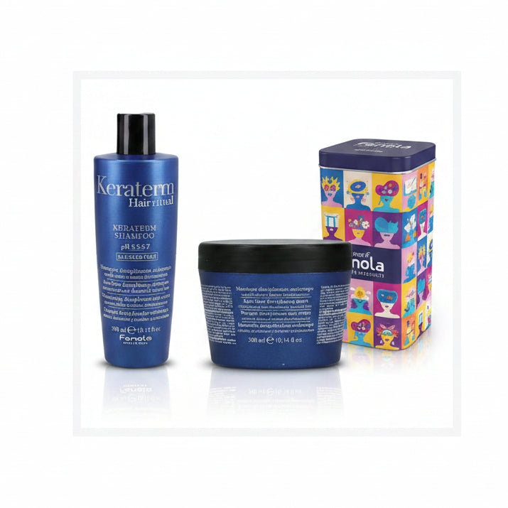 FANOLA KIT KERATERM SHAMPOO 300ML+ MASCHERA 300ML + OMAGGIO LATTA