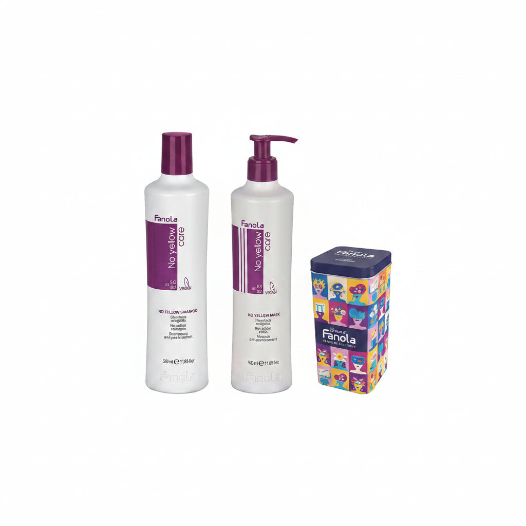FANOLA KIT NO YELLOW SHAMPOO 350ML+ MASCHERA 350ML + OMAGGIO LATTA - Professional Look