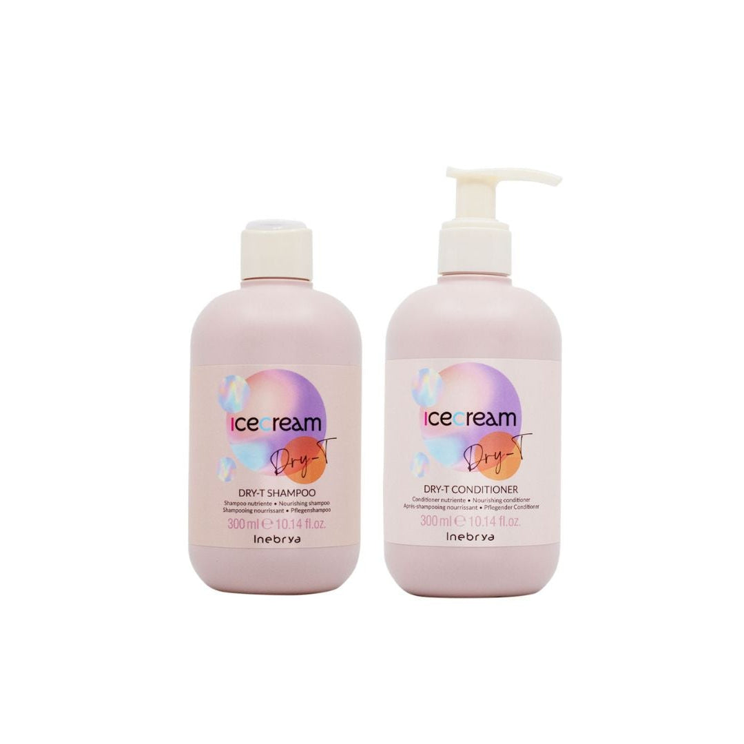 INEBRYA KIT DRY-T SHAMPOO 350ML + CONDITIONER NUTRIENTE 300ML - Professional Look