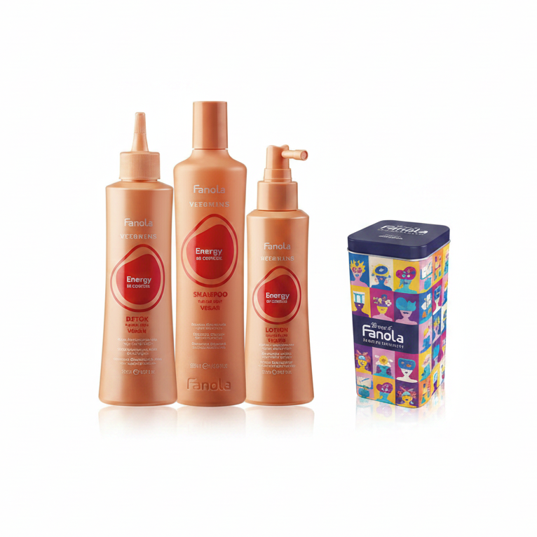 FANOLA KIT ENERGY SHAMPOO 350ML + DETOX 195ML + FIALA 150ML + OMAGGIO LATTA