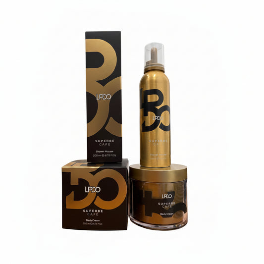LPDO KIT SUPERBE CAFE' SHOWER MOUSSE 200ML + BODY CREAM 200ML - Professional Look