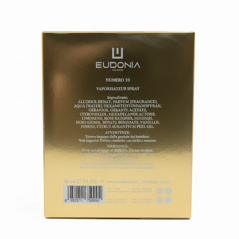 EUDONIA PROFUMO NUMERO 10 - ISPIRATO A INTENSE CAFÈ (MONTALE) 80ML
