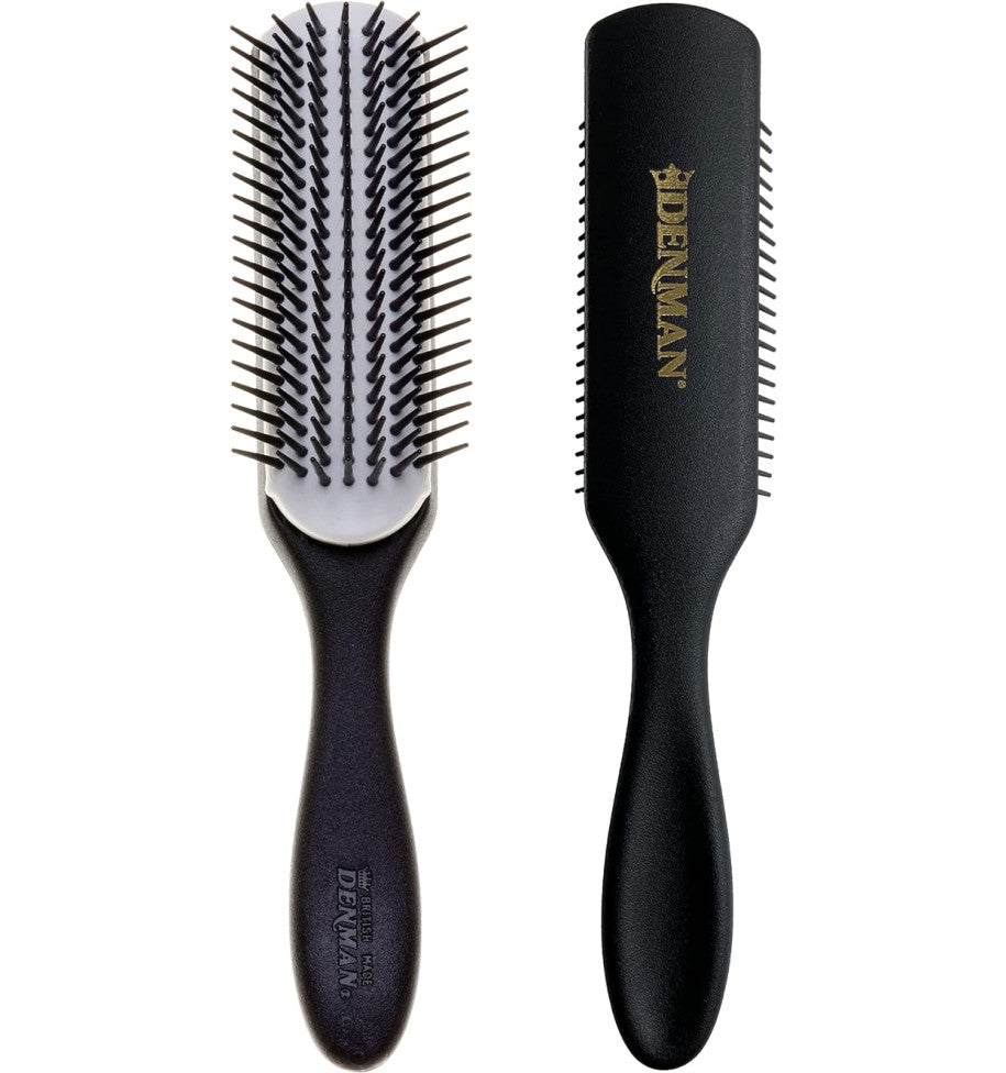 DENMAN SPAZZOLA DISTRICANTE CAPELLI RICCI D3 NERA 7 FILE - Professional Look