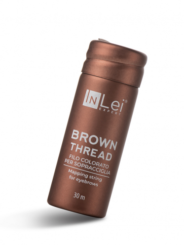 INLEI BROWN THREAD FILO MARRONE PER TRACCIARE LE SOPRACCIGLIA 30M - Professional Look