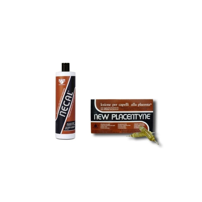 NEW PLACENTYNE KIT ANTICADUTA ALLA PLACENTA SHAMPOO NECAL 500ML+ LOZIONE ANTICADUTA (12 Fiale da 10ml)