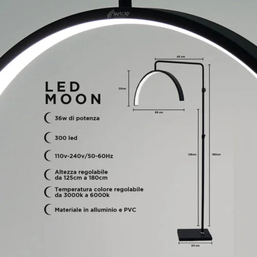 MELCAP LAMPADA LUNA CON PIEDOSTALLO - BIANCA