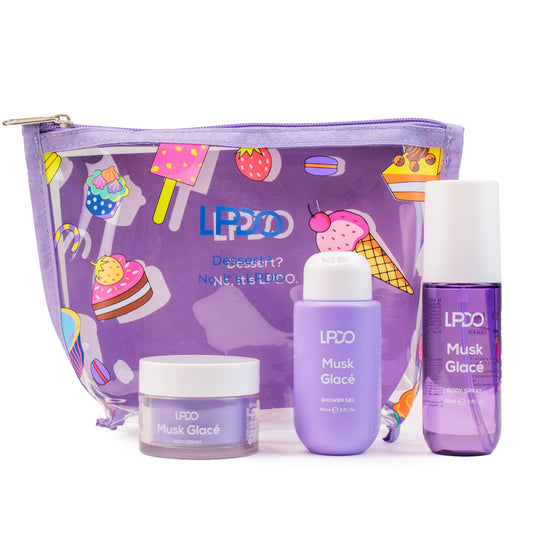 LPDO KIT MUSK GLACE' - BODY SPRAY 190ML - SHOWER GEL 90ML - BODY CREAM 50ML - Professional Look