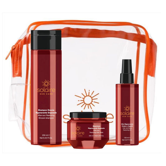 Solaire Sun Care Kit Shampo + Maschera + Olio + Pochette - Professional Look