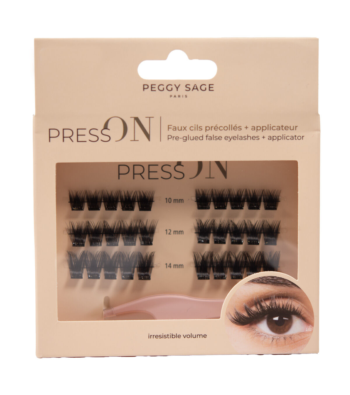 PEGGY SAGE CIGLIA FINTE PREINCOLLATE + APPLICATORE - IRRESISTIBLE VOLUME