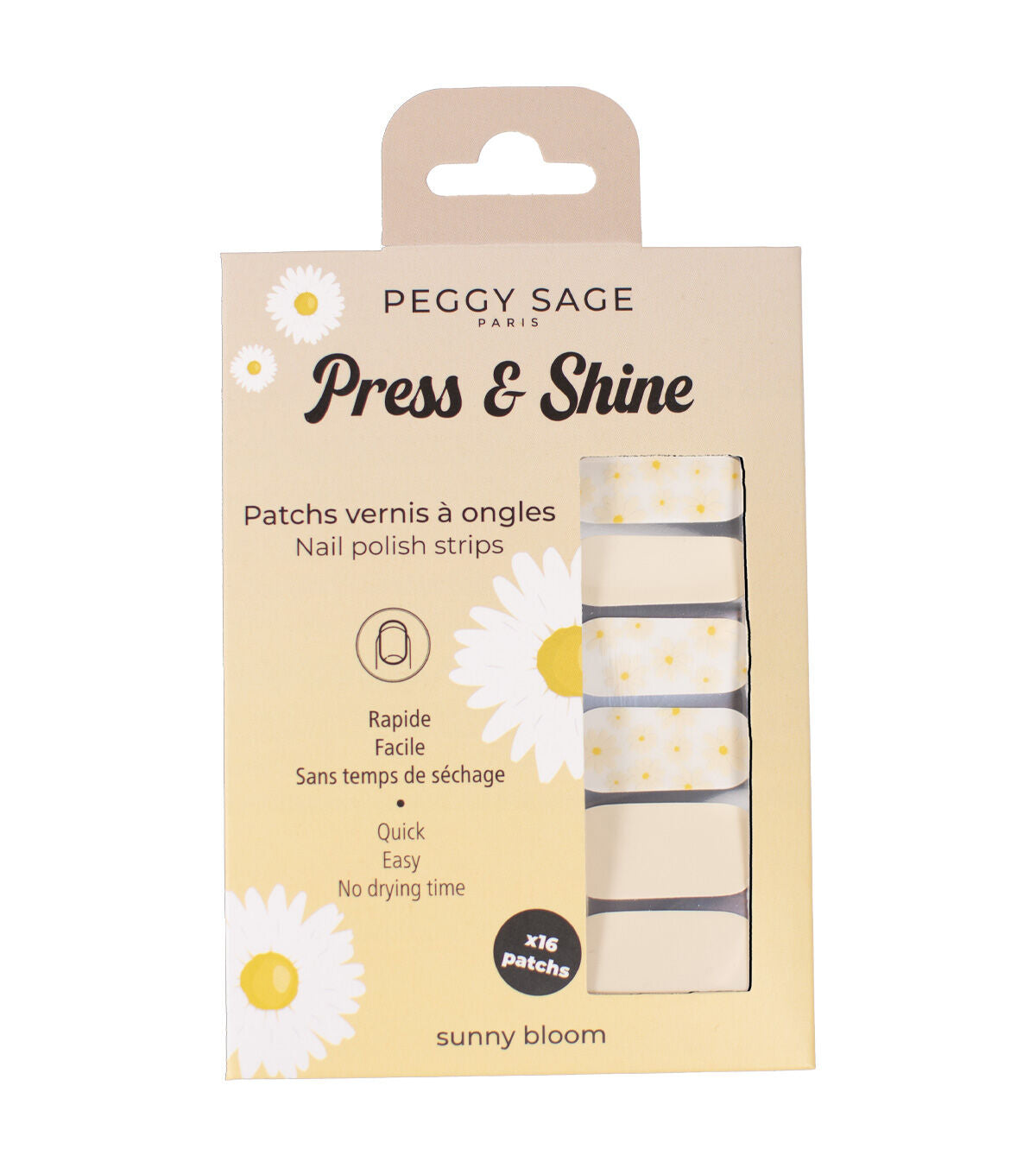 PEGGY SAGE PRESS&SHINE NAIL POLISH STRIPS SUNNY BLOOM