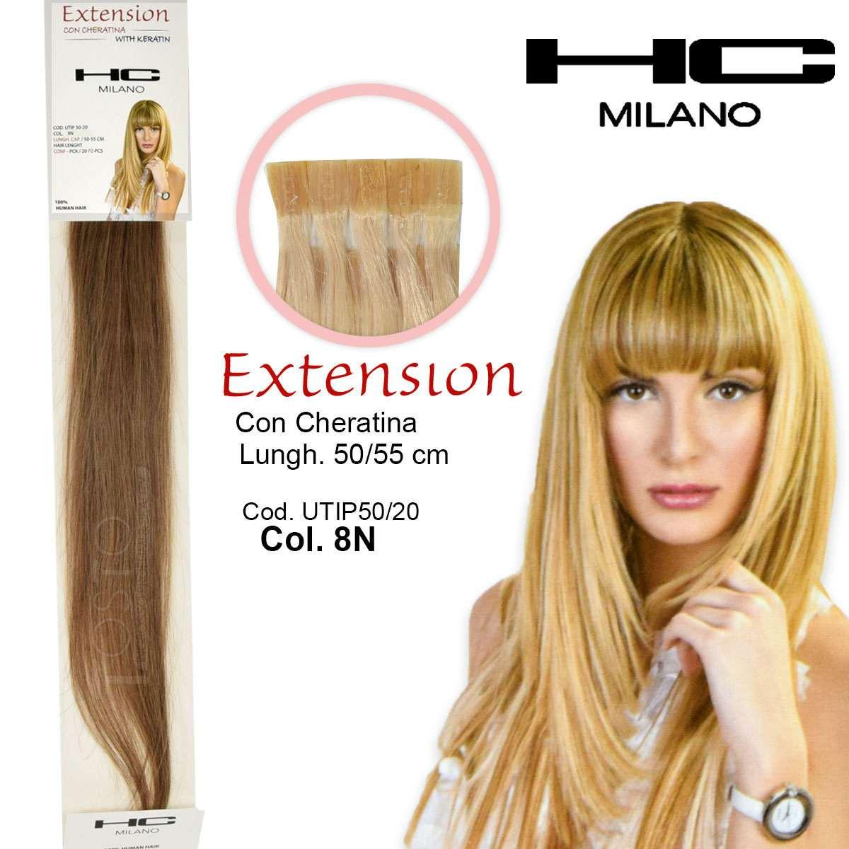 HC MILANO EXTENSION CON CHERATINA CIOCCHE NATURALI 50-55 CM