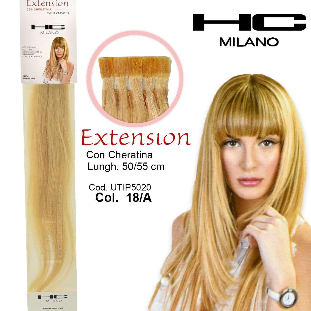 HC MILANO EXTENSION CON CHERATINA CIOCCHE NATURALI 50-55 CM
