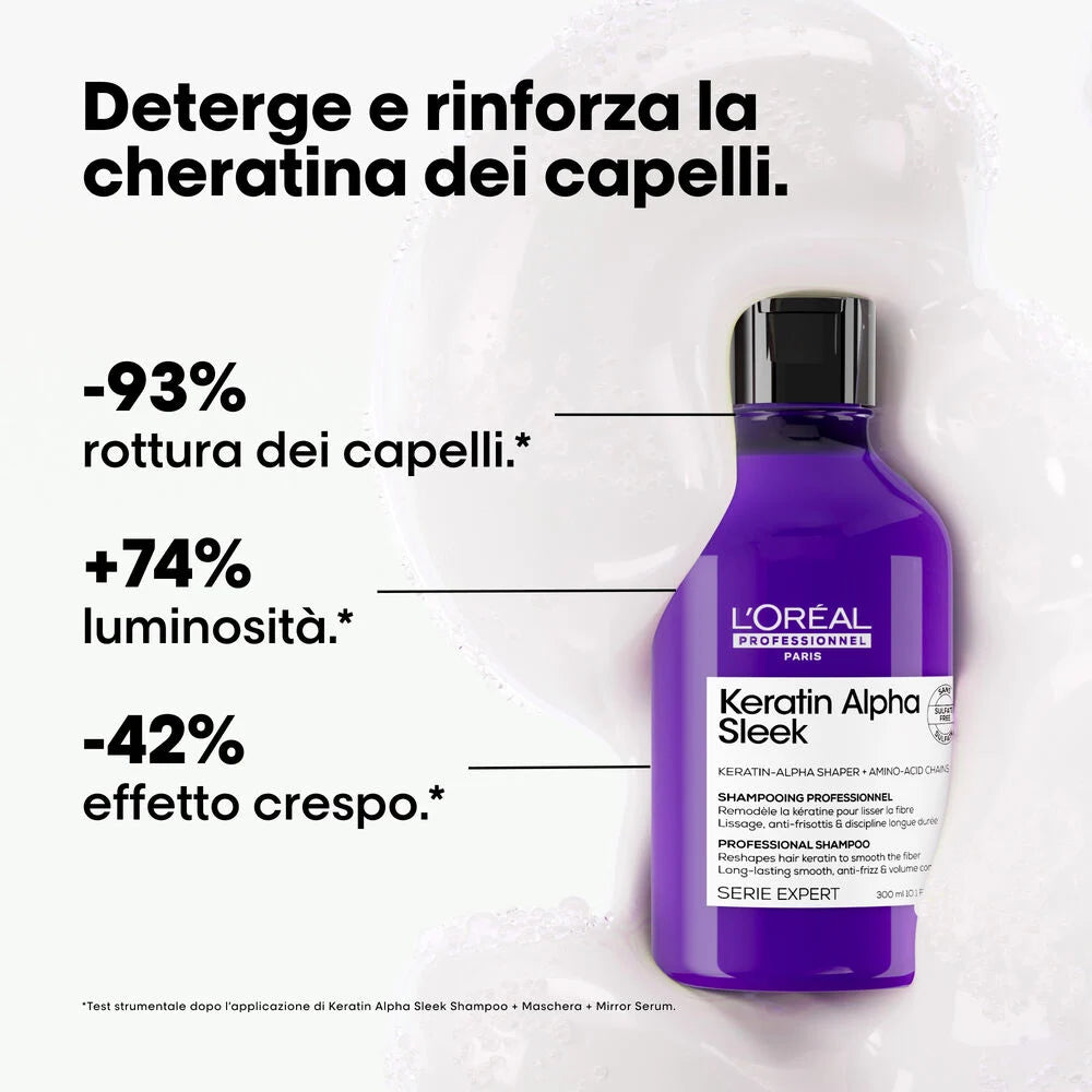 L'OREAL PROFESSIONAL KERATIN ALPHA SLEEK SHAMPOO - Professional Look