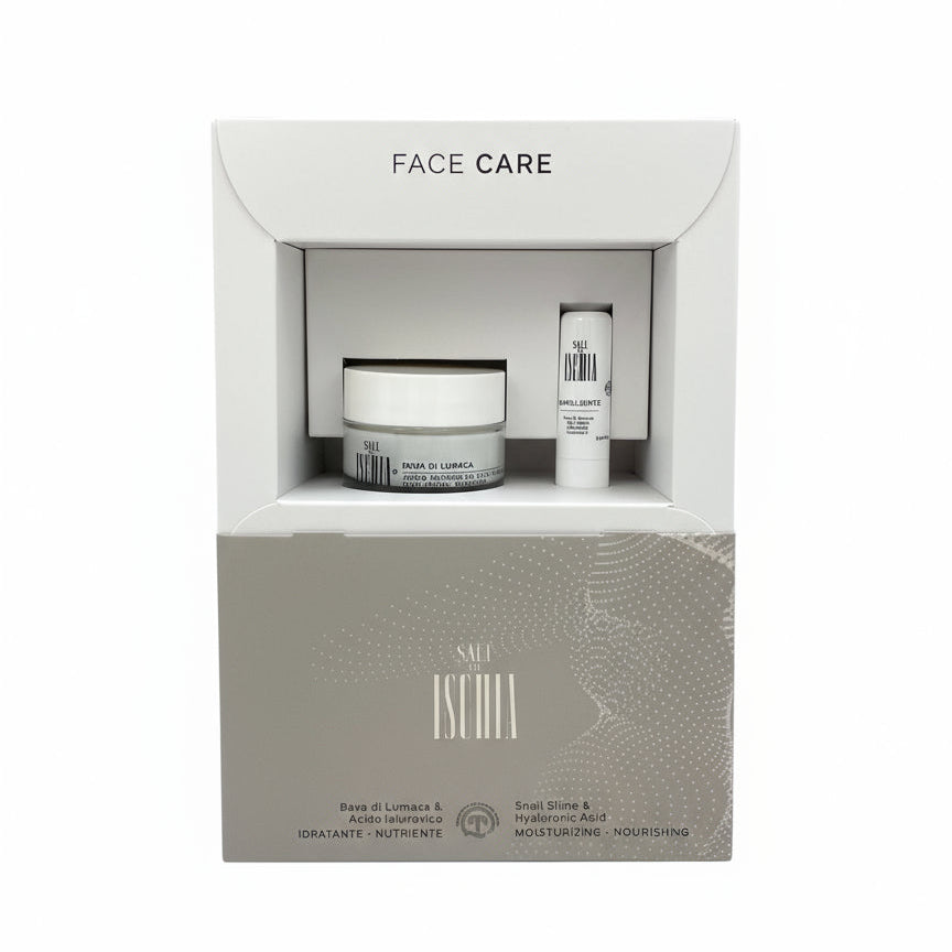 SALI DI ISCHIA COFANETTO FACE CARE CREMA VISO BAVA DI LUMACA E STICK LABBRA