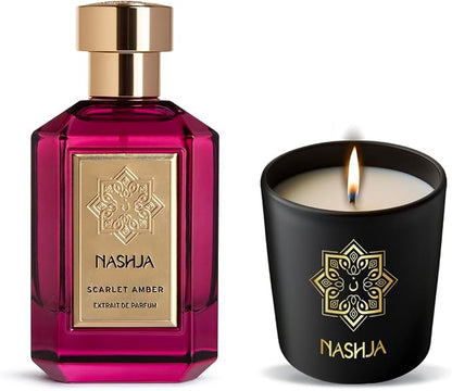 Nashja Scarlet Amber Cofanetto EDP 100ml + Candela Profumata 60gr - Professional Look