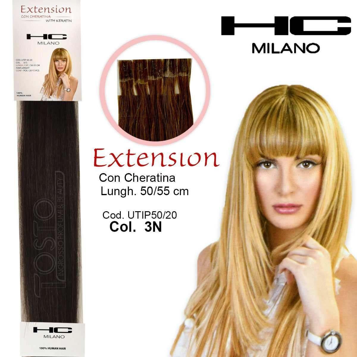 HC MILANO EXTENSION CON CHERATINA CIOCCHE NATURALI 50-55 CM