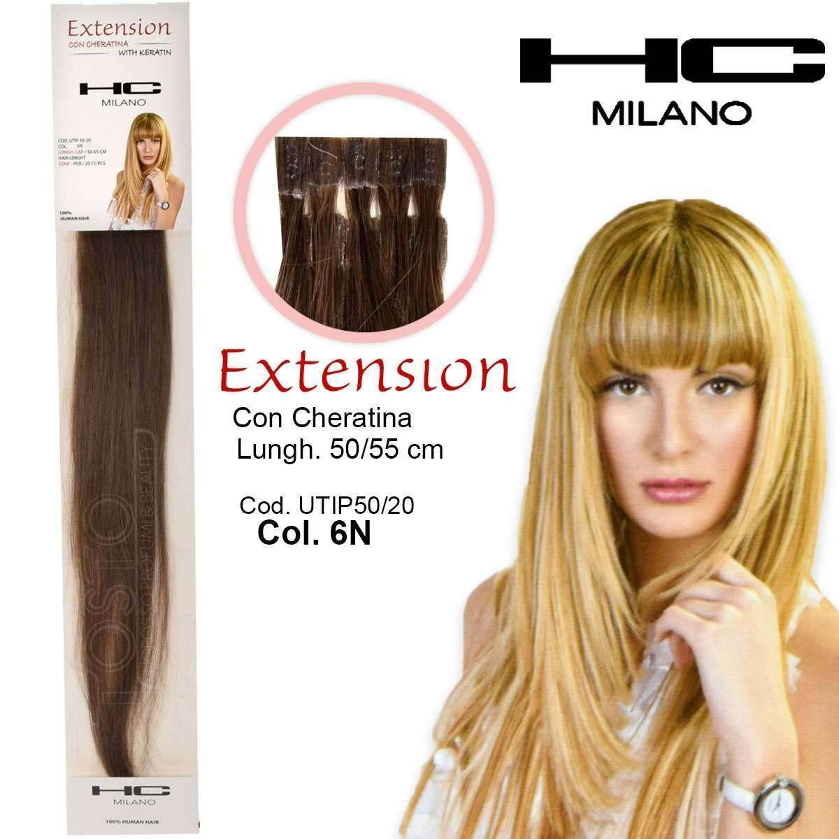 HC MILANO EXTENSION CON CHERATINA CIOCCHE NATURALI 50-55 CM