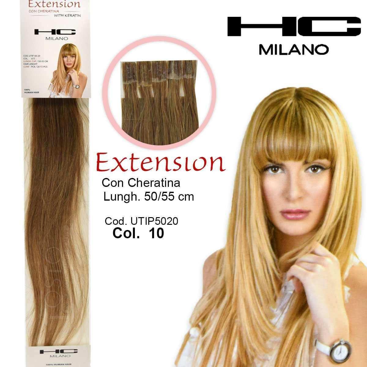 HC MILANO EXTENSION CON CHERATINA CIOCCHE NATURALI 50-55 CM