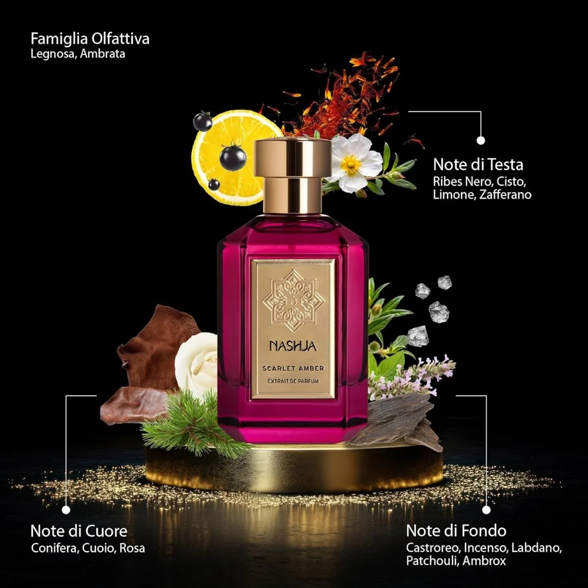 Nashja Scarlet Amber Cofanetto EDP 100ml + Candela Profumata 60gr - Professional Look