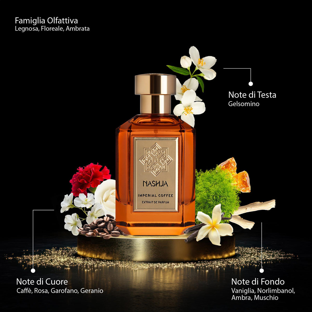 Nashja Imperial Coffee Cofanetto EDP 100ml + Candela Profumata 60gr - Professional Look