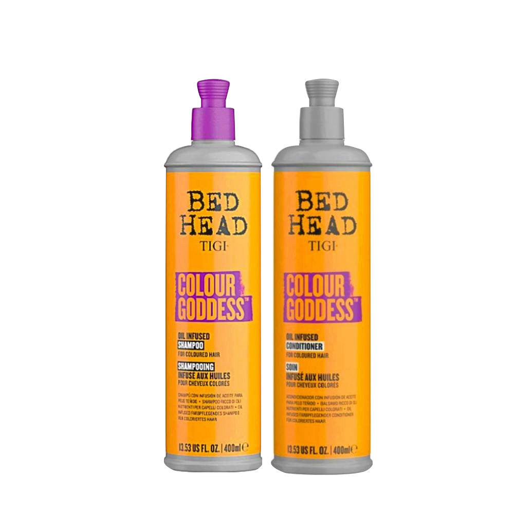 TIGI BED HEAD COLOUR GODDESS OIL INFUSED SHAMPOO 400ML +  CONDITIONER 400ML
