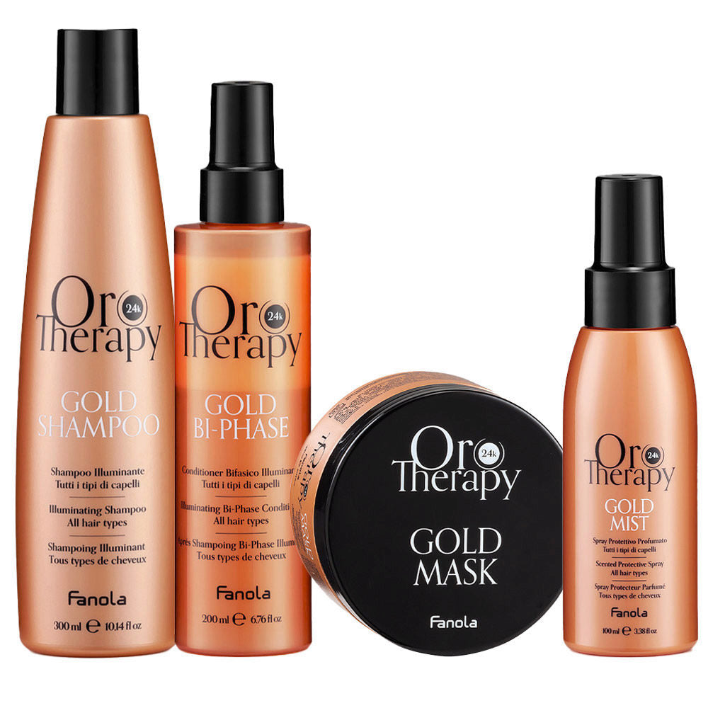 FANOLA ORO THERAPY KIT SHAMPOO 300ML + BIFASICO 200ml+ MASCHERA 300ML + MIST 100ML