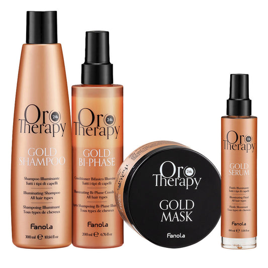 FANOLA ORO THERAPY KIT SHAMPOO 300ML + BIFASICO 200ml+ MASCHERA 300ML + SERUM 100ML
