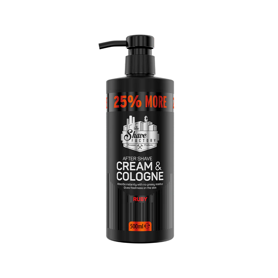THE SHAVE FACTORY AFTER SHAVE CREAM & COLOGNE RUBY 2IN1 500ML - Professional Look