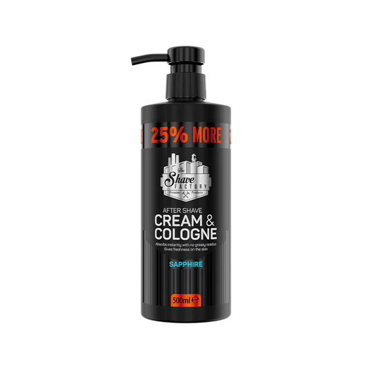 THE SHAVE FACTORY AFTER SHAVE CREAM & COLOGNE SAPPHIRE 2IN1 500ML - Professional Look