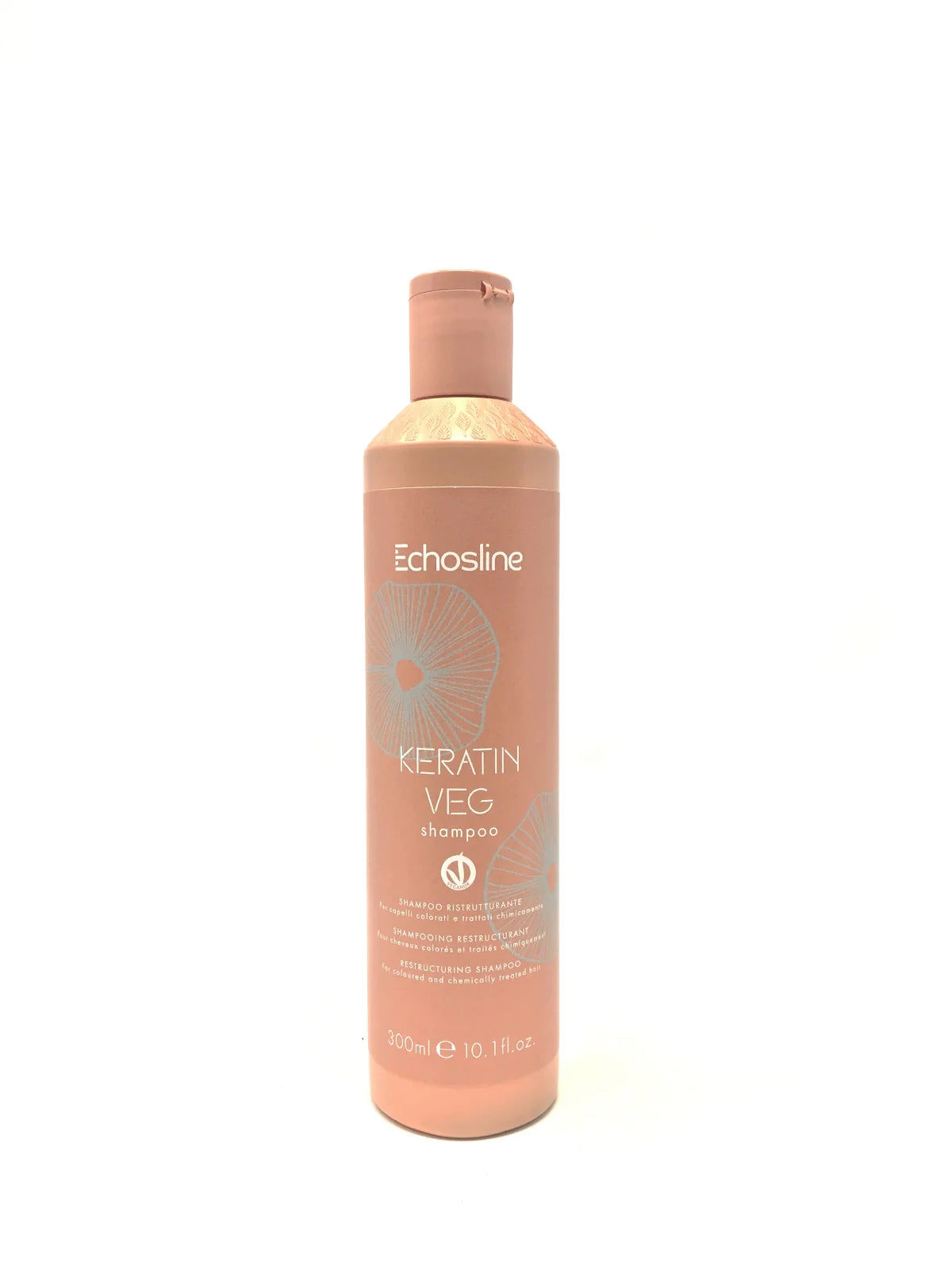 Echosline Shampoo Keratin Veg - Ristrutturante per capelli colorati e trattati chimicamente