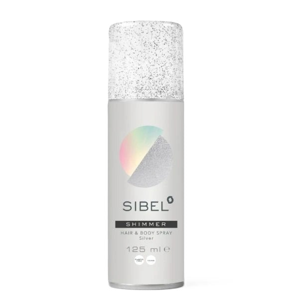 SIBEL SHIMMER HAIR E BODY SPRAY - SILVER 125ML