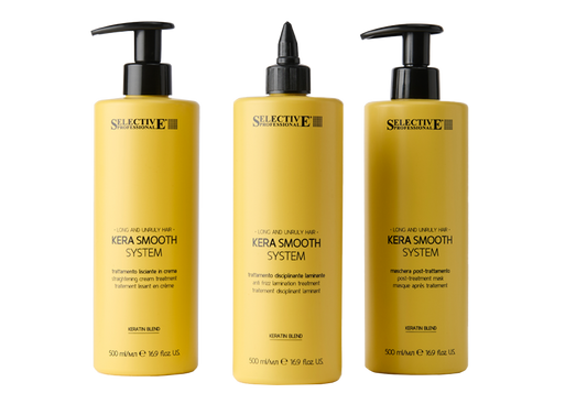SELECTIVE KIT KERA SMOOTH TRATTAMENTO LISCIANTE IN CREMA 500ML + MASCHERA 500ML+DISCIPLINANTE LAMINANTE 500ML
