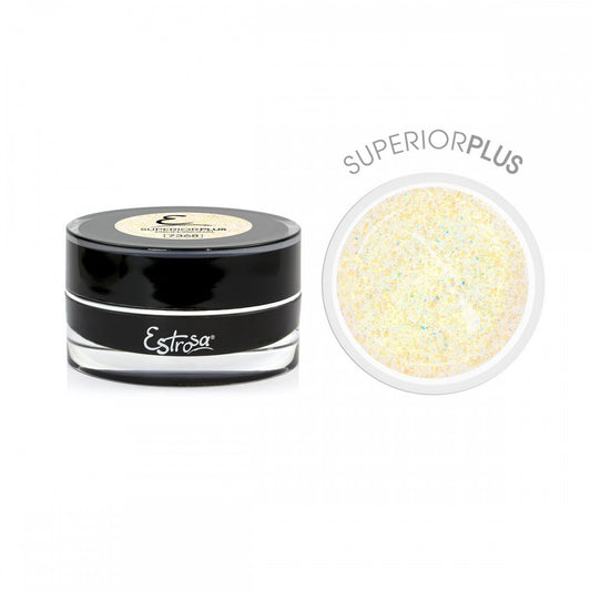 ESTROSA 7368 SUPERIOR GEL PLUS MONOFASICO - GOLD GLITTER & FLAKES 15ML