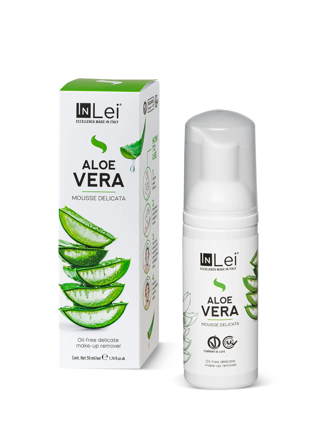 InLei "MOUSSE ALOE" struccante delicato per ciglia e viso 100ml