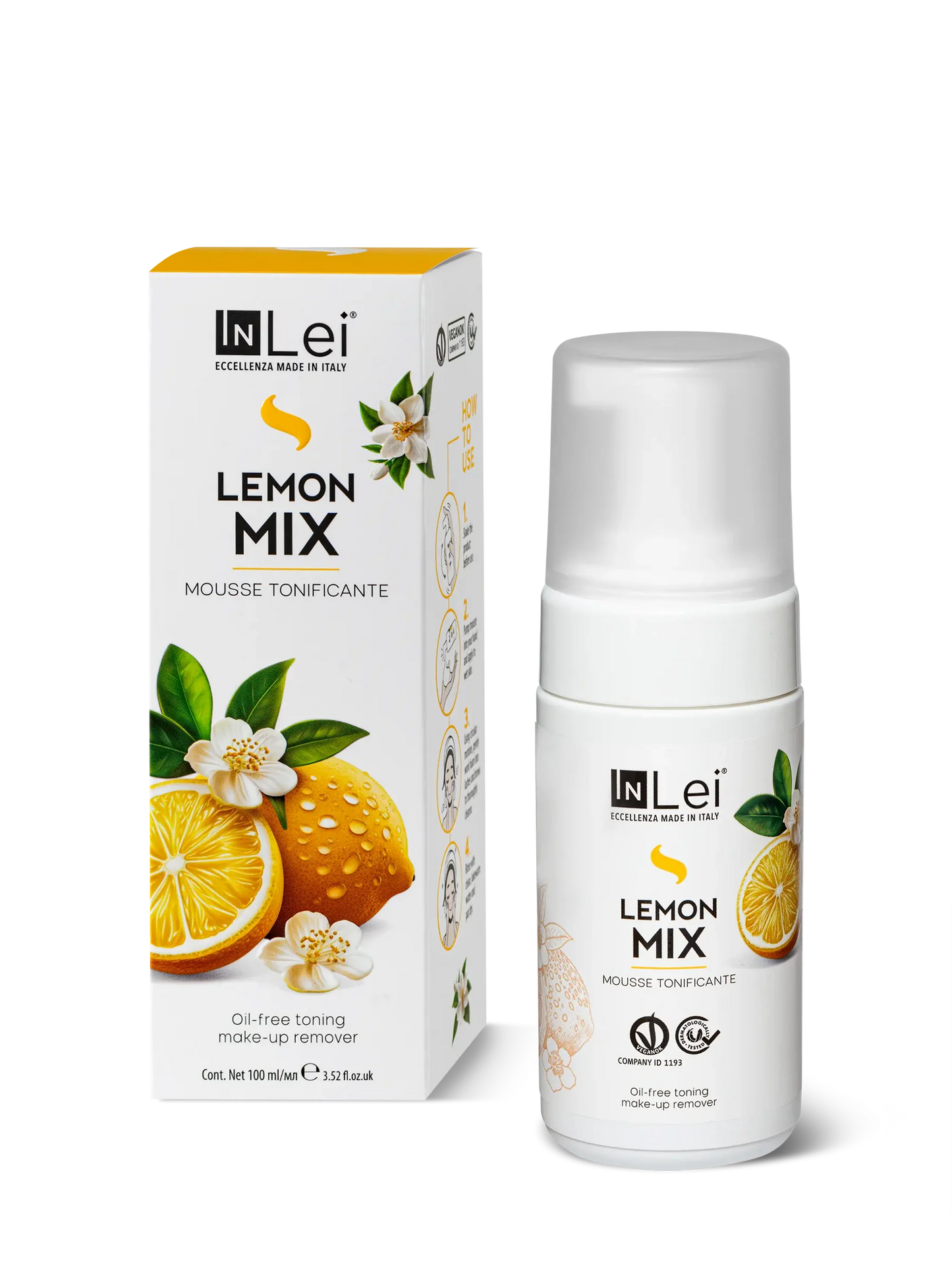 IN LEI MOUSSE LEMON MIX STRUCCANTE TONIFICANTE PER CIGLIA, SOPRACCIGLIA E VISO