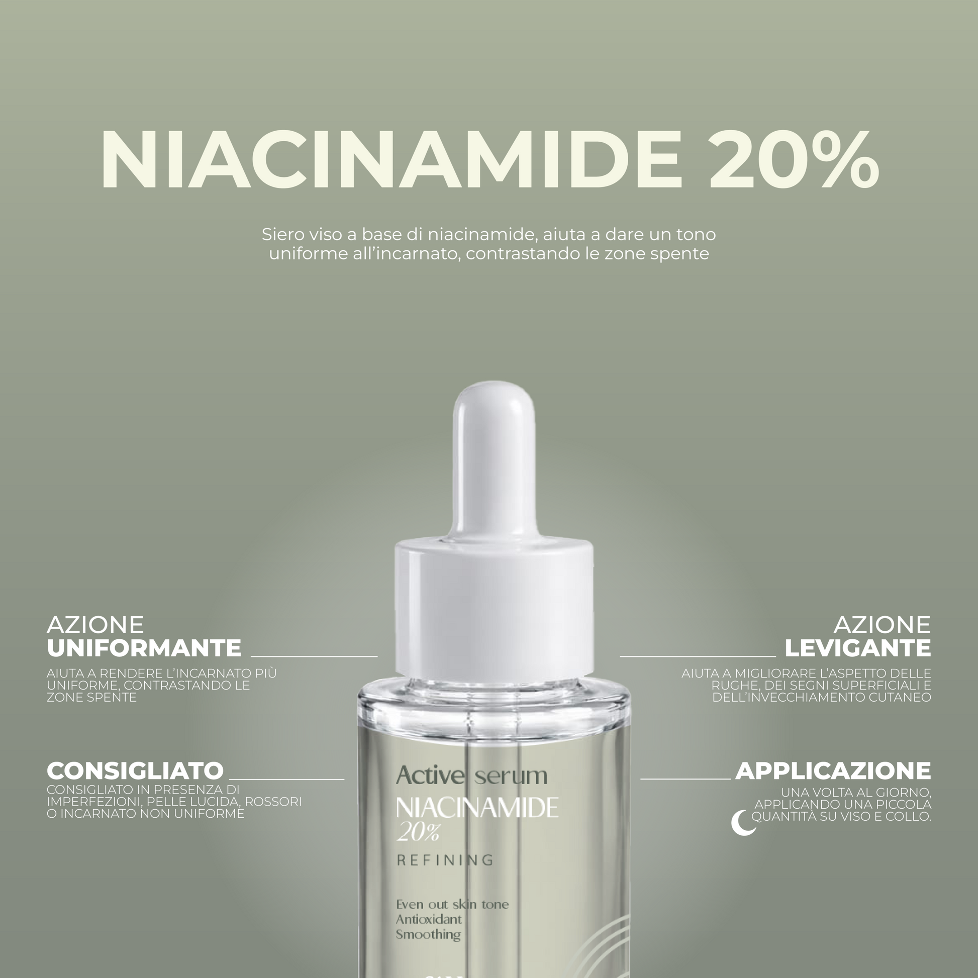 SALI DI ISCHIA ACTIVE SERUM - NIACINAMIDE 20% 30ML - Professional Look