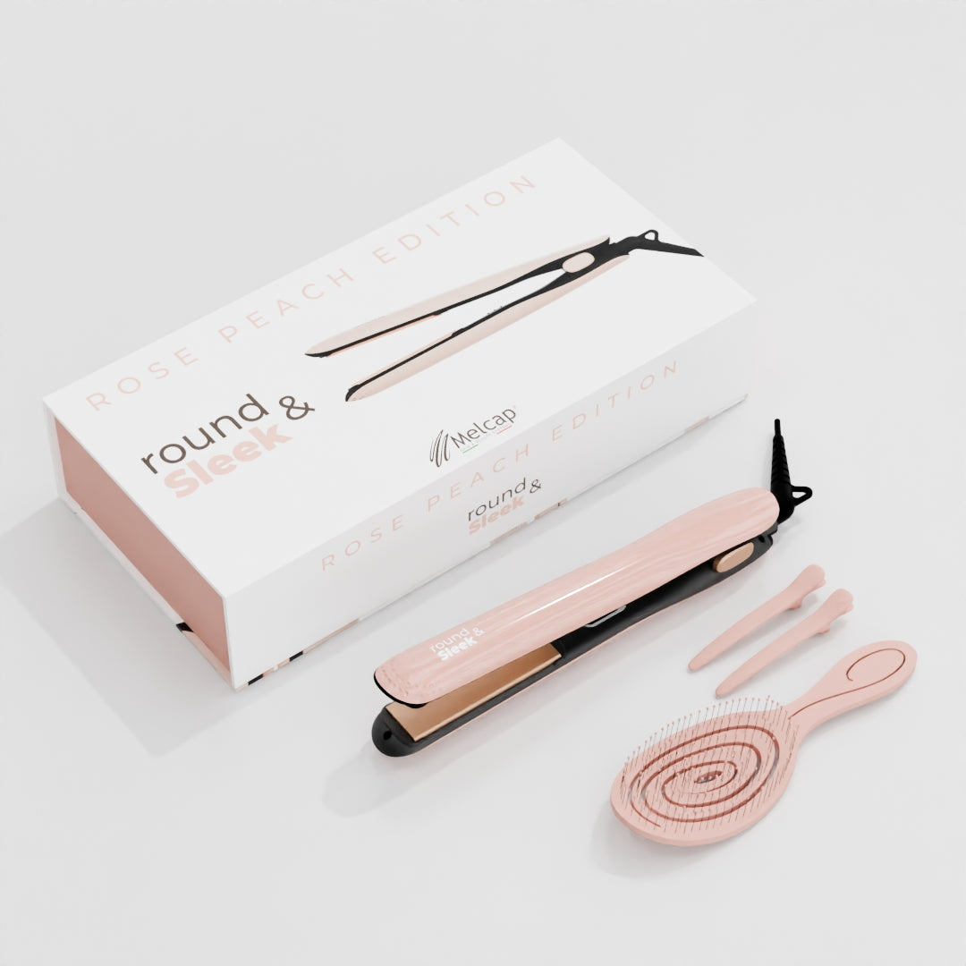 MELCAP PIASTRA ROUND & SLEEK ROSE PEACH LUXURY BOX