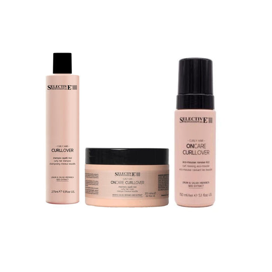 SELECTIVE KIT CURL SHAMPOO 275ML + MASCHERA 200ML + MOUSSE 150ML - Professional Look