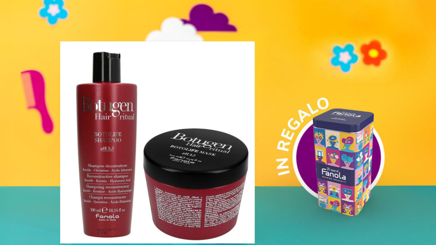 FANOLA KIT BOTUGEN SHAMPOO 300ML+ MASCHERA 300ML + OMAGGIO LATTA