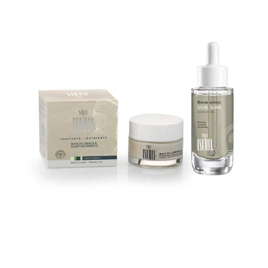 SALI DI ISCHIA KIT NUTRIENTE CREMA VISO BAVA DI LUMACA + SNAIL SLIME SIERO 30ML