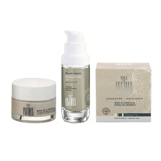 SALI DI ISCHIA KIT NUTRIENTE CREMA VISO BAVA DI LUMACA 50ML + PURE HYALURONIC SIERO 30ML - Professional Look