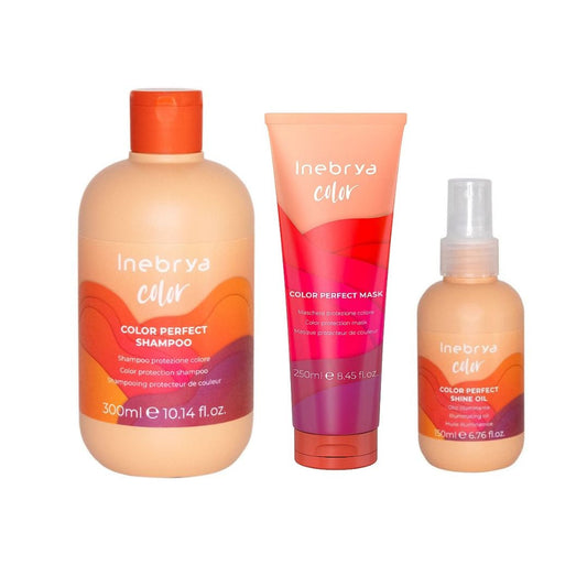 INEBRYA KIT COLOR PERFECT SHAMPOO 300ML + MASCHERA 300ML + OLIO 150ML - Professional Look