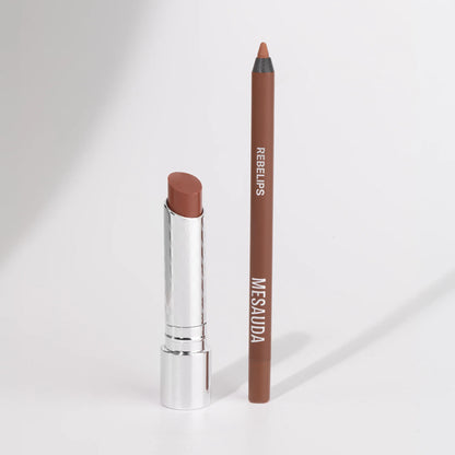MESAUDA FUDGY FLIRT - THE ULTIMATE LIP COMBO REBELIPS™ 113 TOFFEE + HYDRAMORPHOSIS™ 109 TRUST - Professional Look