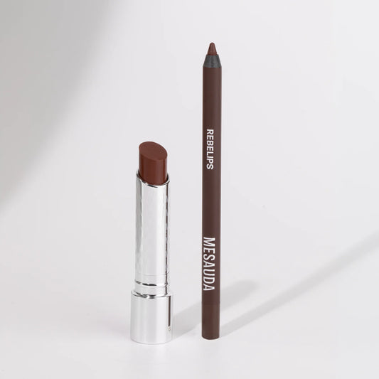 MESAUDA COCOA CHARM - THE ULTIMATE LIP COMBO REBELIPS™ 116 CHOCOLATE + HYDRAMORPHOSIS™ 112 DARE - Professional Look